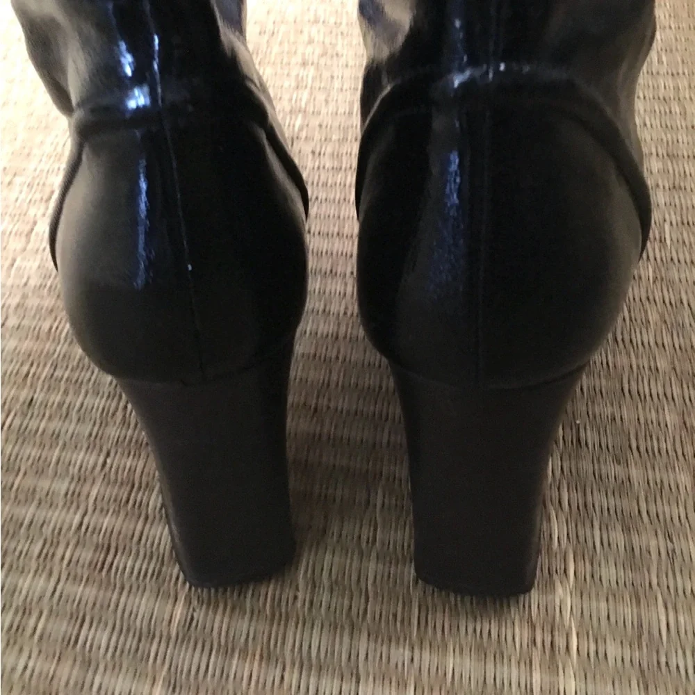 MARNI Made In Italy Designer Patent Leather Knee Boots In Black Size 41 (US11) - Picture 7 of 14